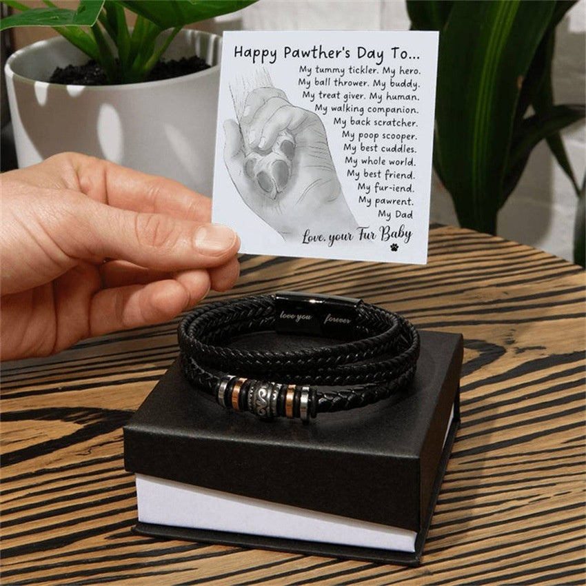 Armband für Herren mit Lederband im Ethno-Stil