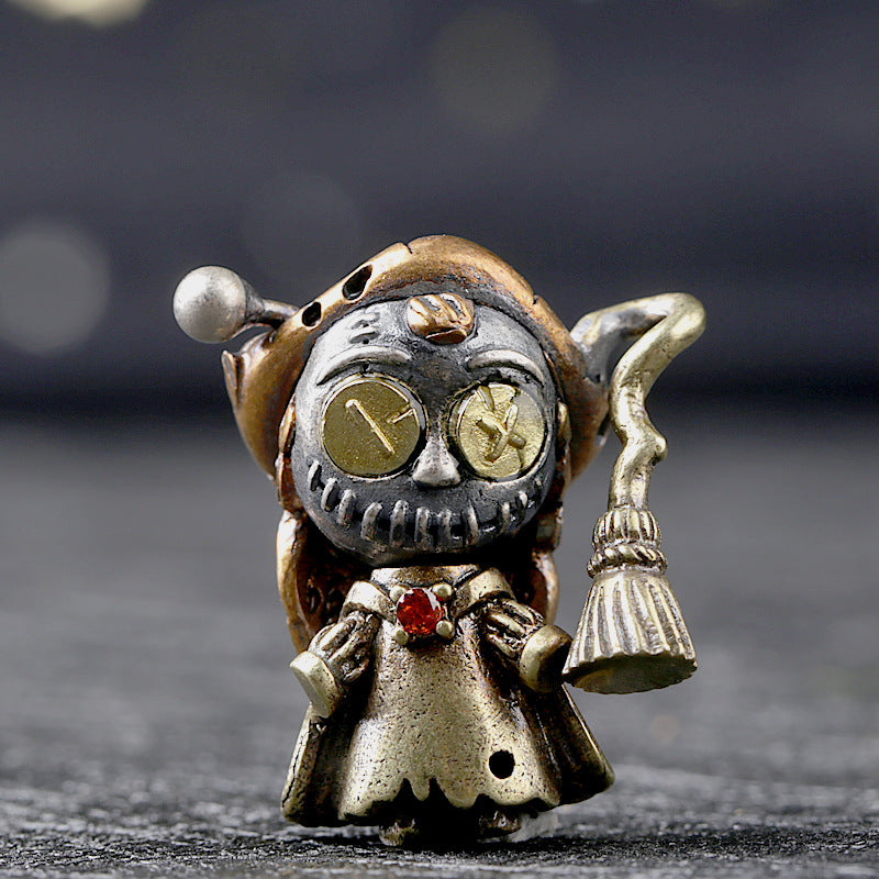 Hexenbohnenpuppe Silberschmuck Persönlichkeit Retro