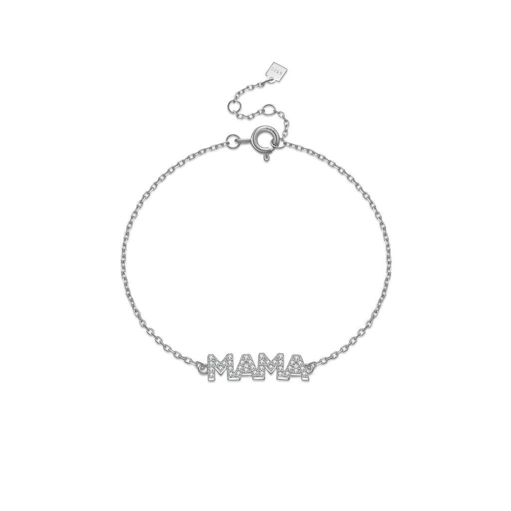 English Letters S925 Silver Bracelet Women's Simple All-match