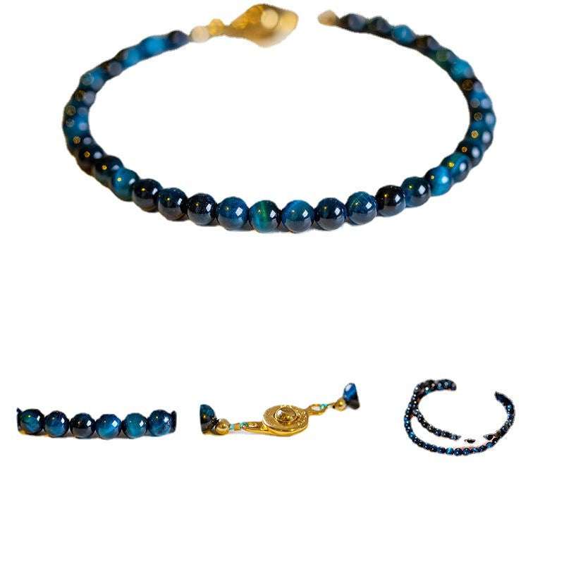 Neues natürliches blaues Tigerauge Freundin Geschenke Armband