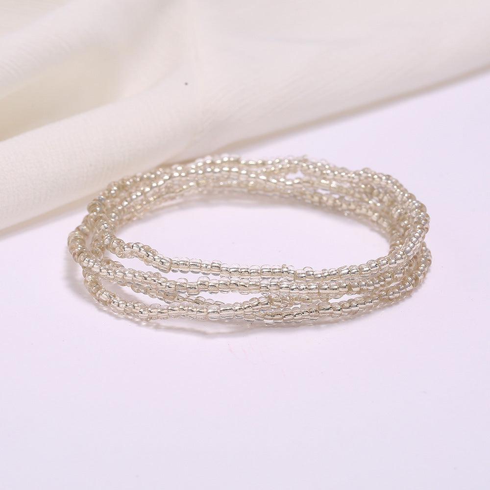 Women's Colorful Beaded Elastic Waist Chain