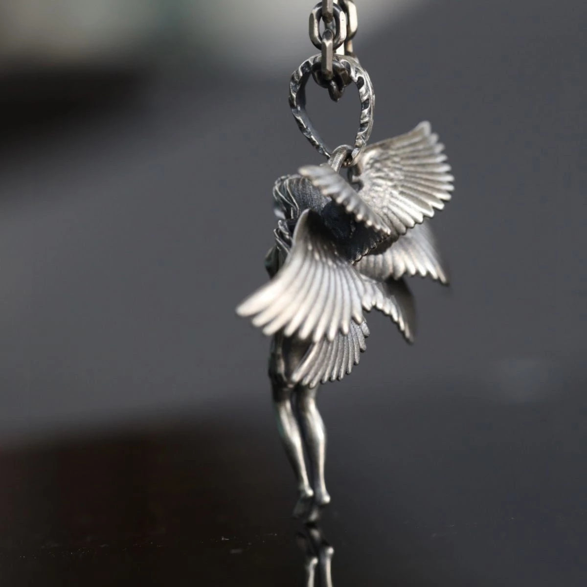 Six Winged Angel Pendant Necklace Sweaters For Men And Women