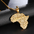 Halskette mit Diamanten Afrika-Karten-Anhänger