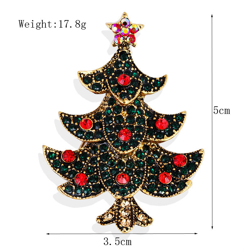 Damenmode schlichte geometrische Weihnachtsbrosche