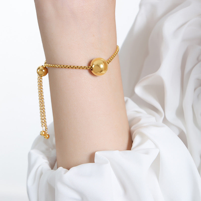 Ausziehbare 18K Gold Edelstahlkette für Damen