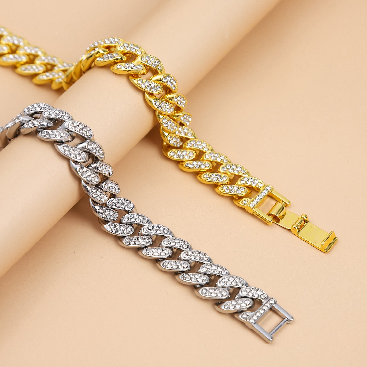 European Hip Hop Men's Full Diamond Bracelet
