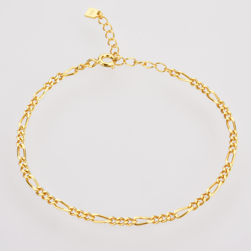 S925 Sterling Silver Popular Chain Simple All-match Bracelet