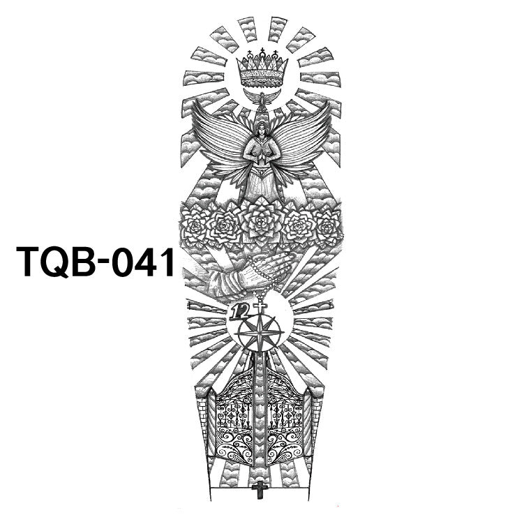 Pegatina de tatuaje impermeable de brazo completo