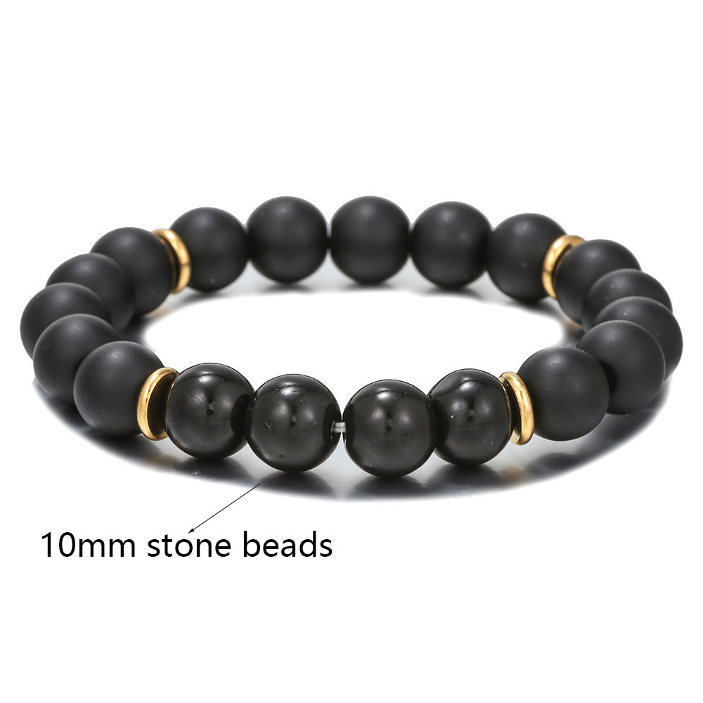 Fashion Gray Stone Zen Bracelet For Women