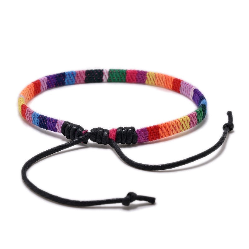 Rainbow Color Ethnic Style Bracelet Anklet Accessories