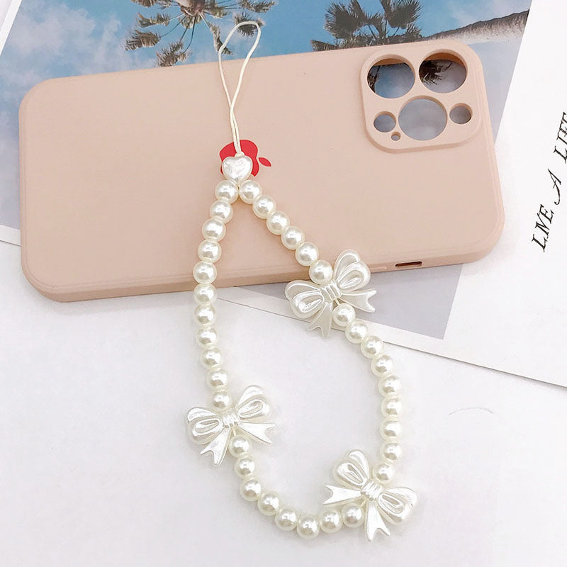 Mobile Phone Charm Classic Style Stringed Pearls Pendant