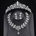 Braut Hochzeit Halskette Ohrringe Kopfschmuck Dreiteiliges Set