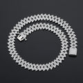 14mm Men's Hip Hop Zircon Thorns Cuban Link Chain