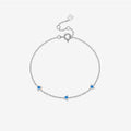 Pulsera doble de plata de ley S925 con diamantes a juego