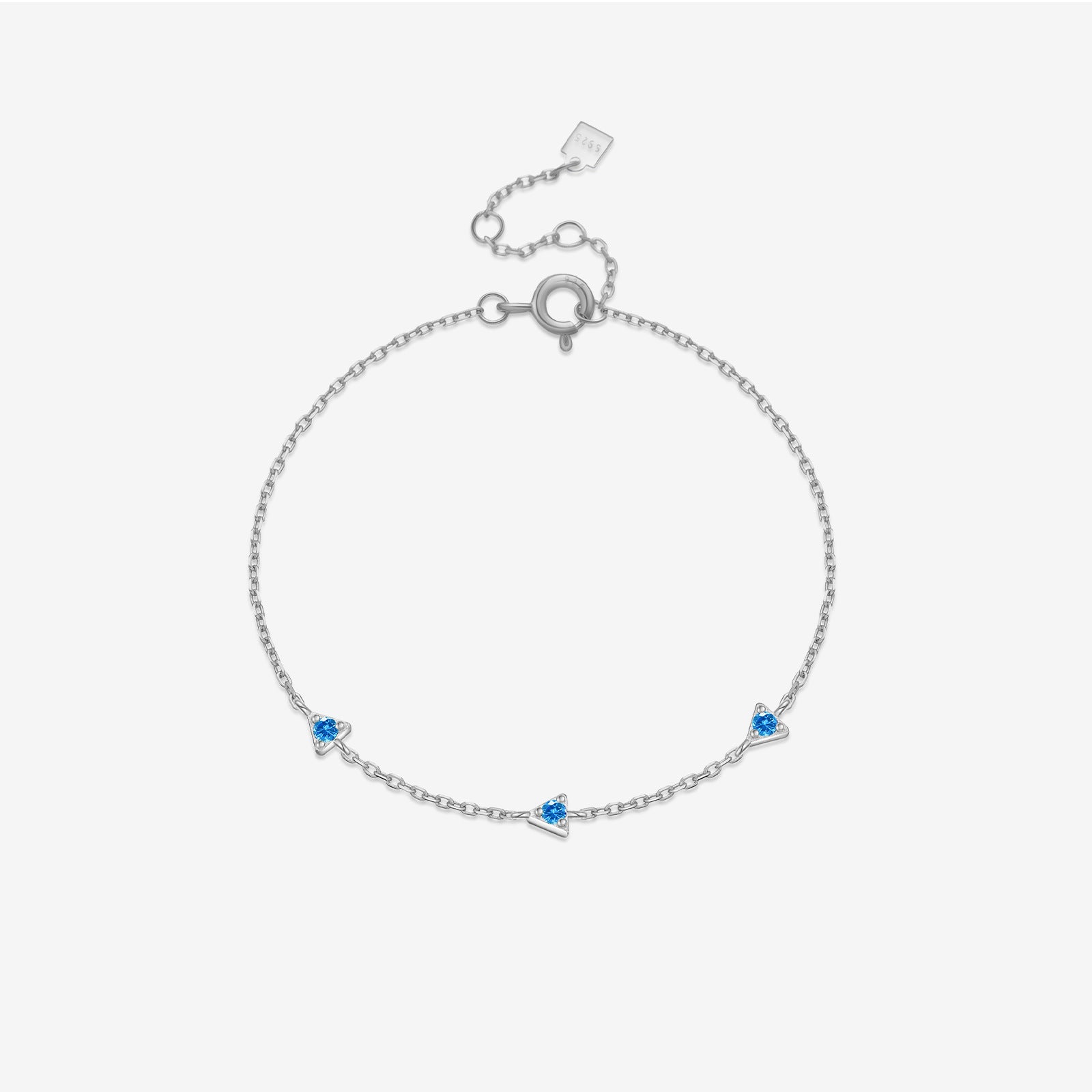 S925 Sterling Silver Diamond All-match Twin Bracelet