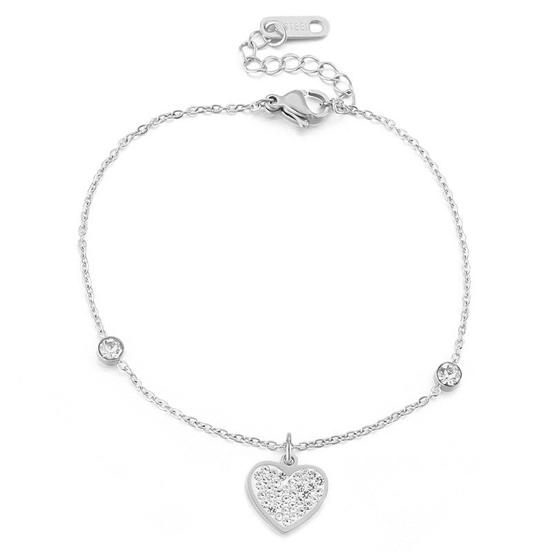 Schlichtes Damen-Edelstahlarmband „Liebe“