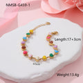 Collar de aceite colorido Pulsera de acero titanio con forma de corazón