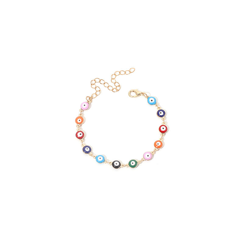 Böhmisches Buntes Vintage Dämonenaugen-Armband