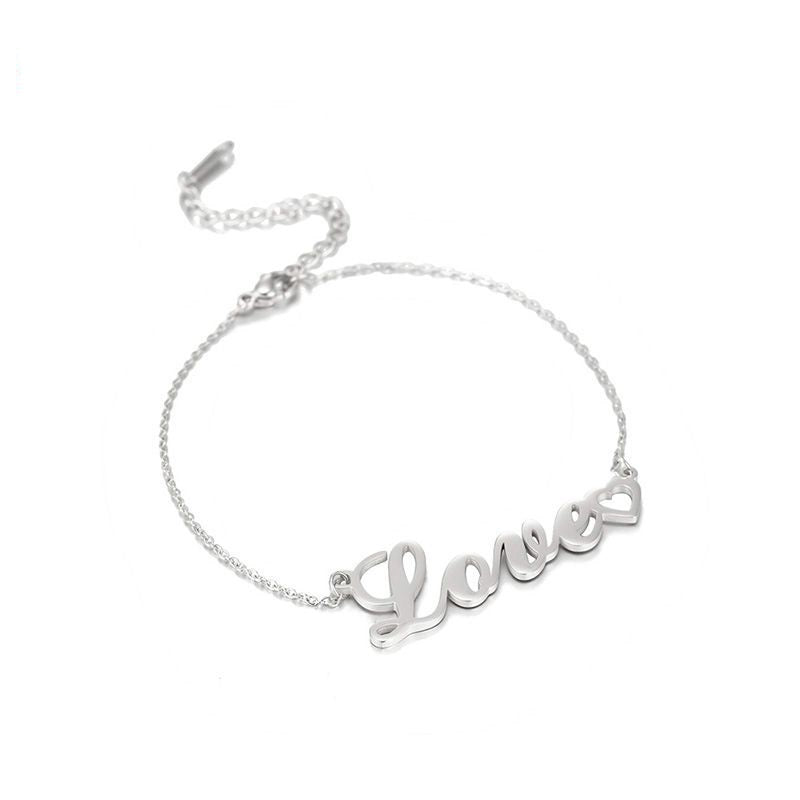 Pulsera personalizada de acero inoxidable con nombre para hacer tú mismo
