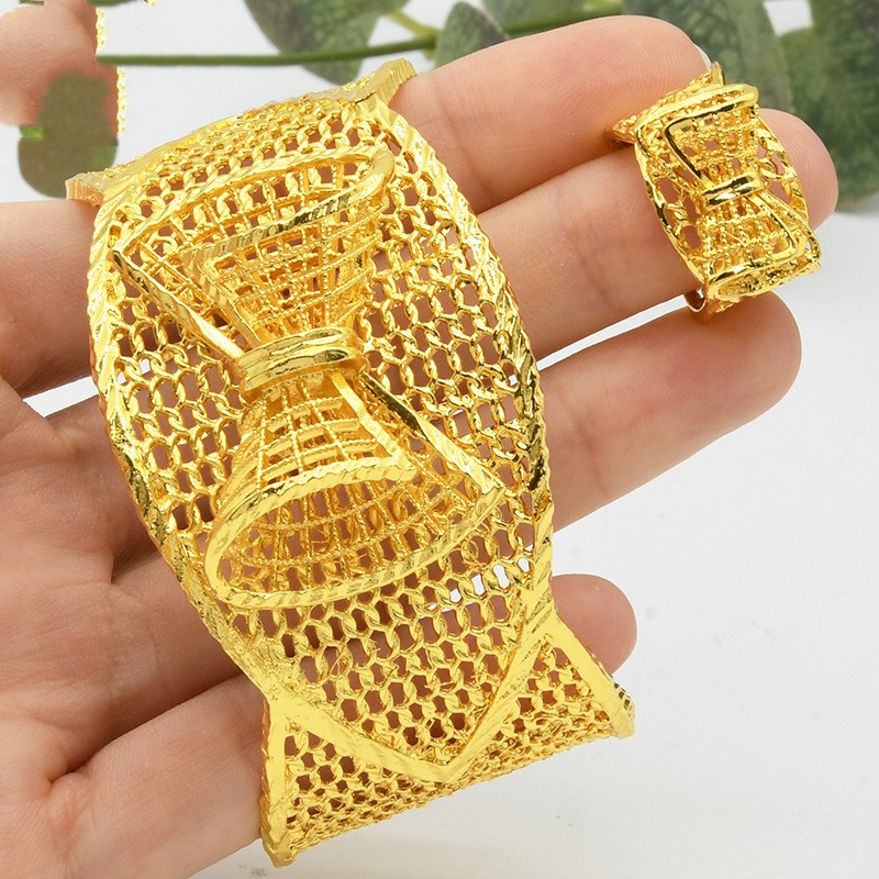 Adorno de Anillo de Pulsera de Oro Aluvial para Mujer