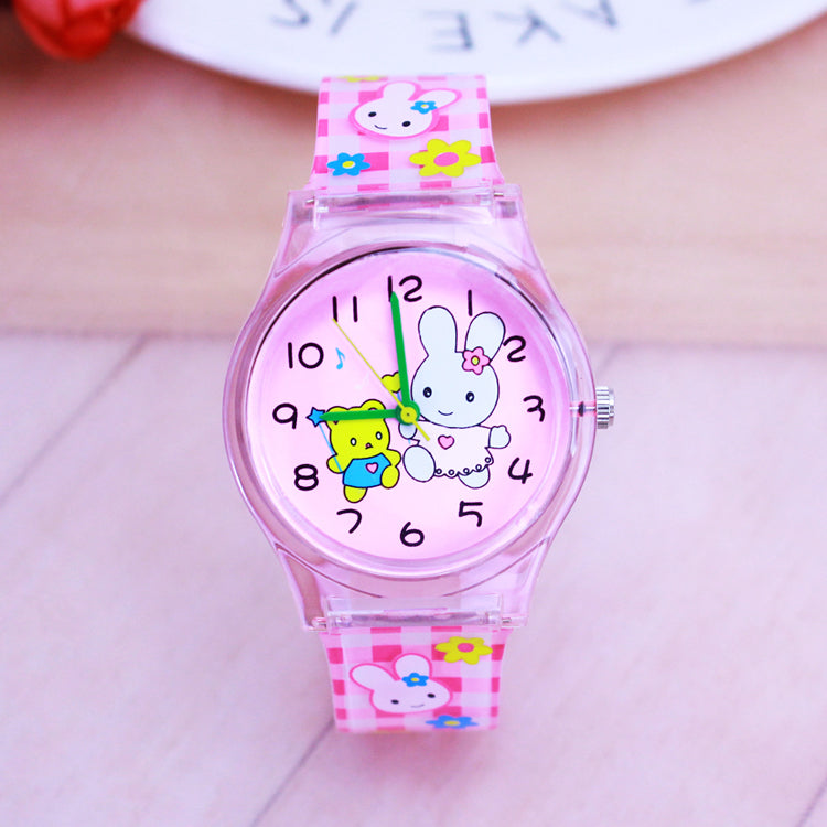 Jungen und Mädchen Kinder Gelee Transparente Uhr