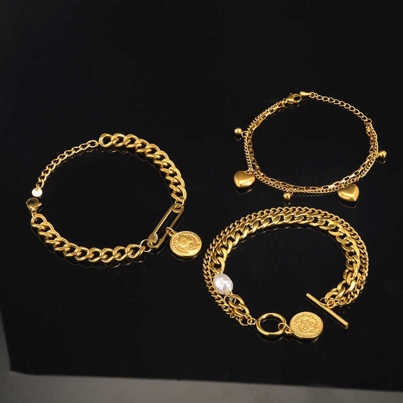 Neues geschwungenes, glänzendes Design, schlichtes und leichtes Luxusarmband