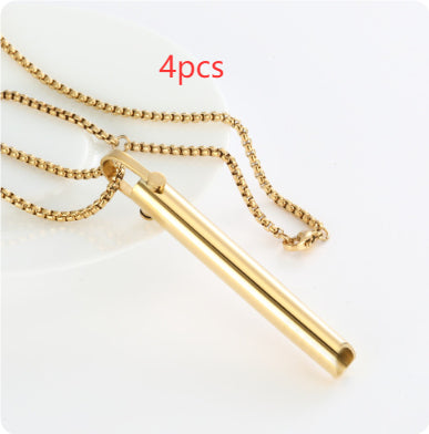 Adjustable Necklace And Ring Relieve Pressure Ornament Stainless Steel Decompression Jewelry