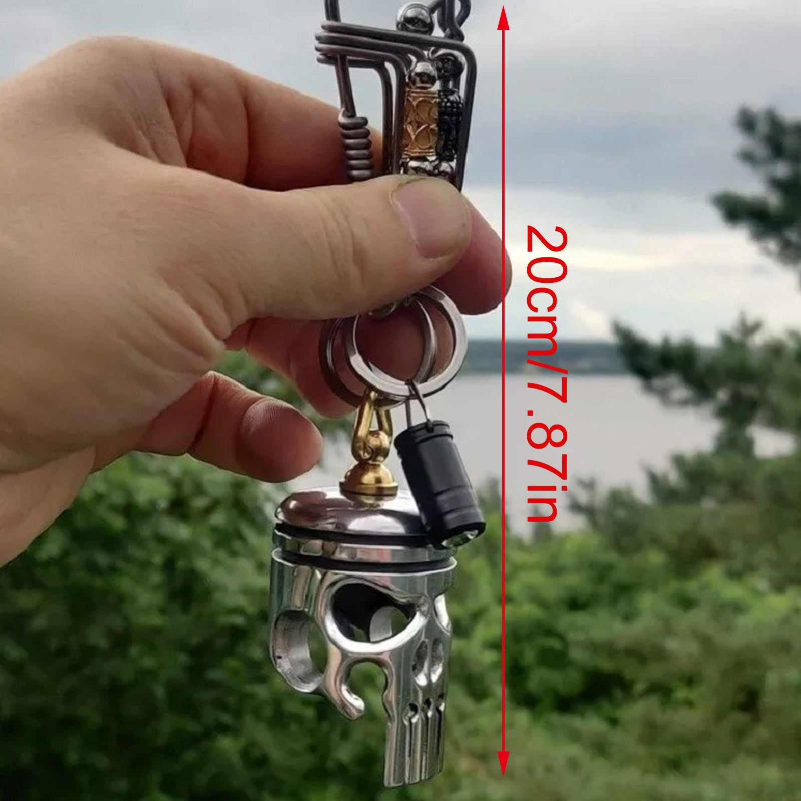 Accesorios creativos de llavero de calavera de aleación
