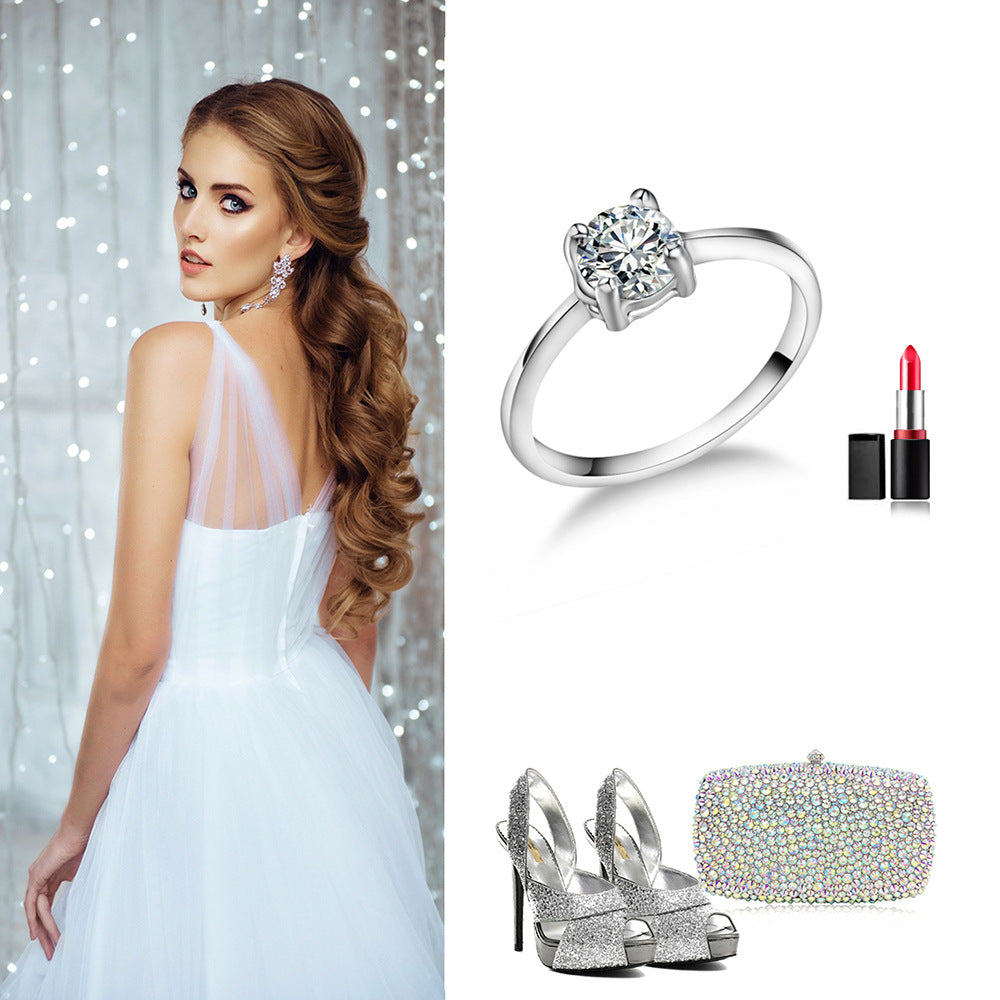 Anillos de boda personalizados de circonita para parejas
