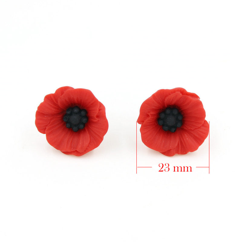 Mohnblumen-Brosche aus Harz, Antikriegs-Gedenkschmuck