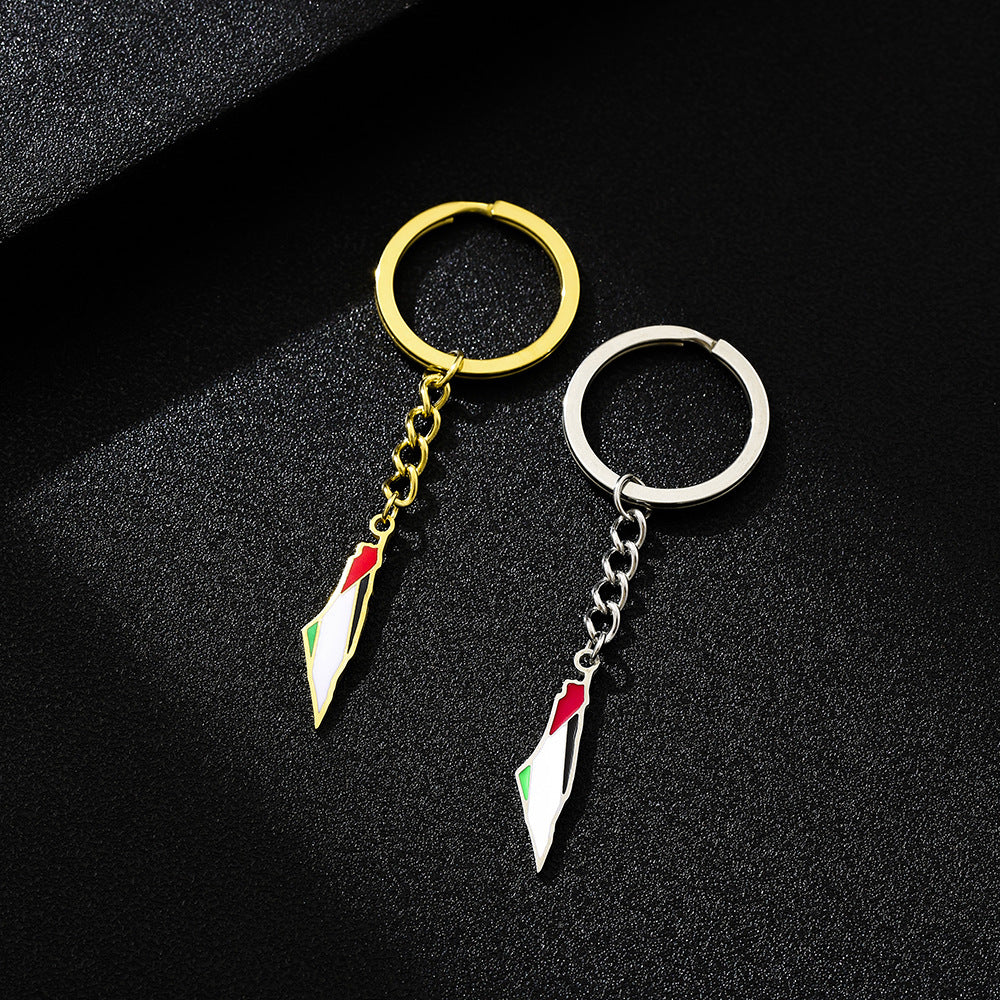 Palestina Israel Mapa Bandera Llavero Accesorios