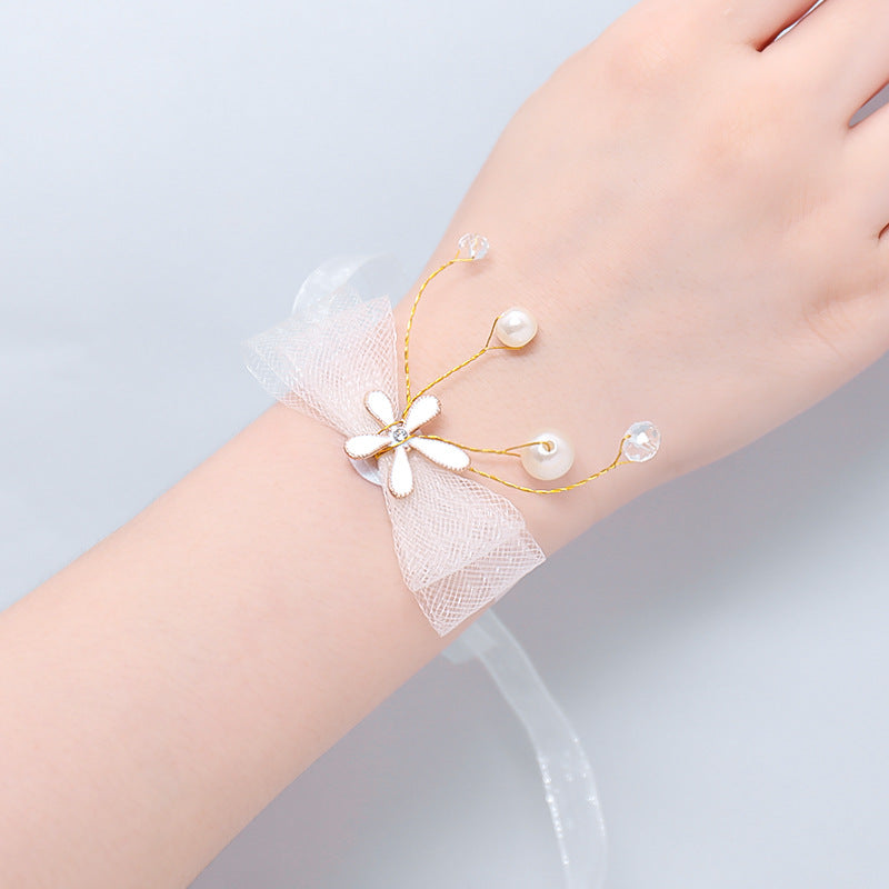 Super Feen Schwestern Kinder Hand Blume Schöne Braut Hochzeit Koreanischer Stil Sen Armband