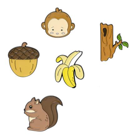 Neues Produkt Cartoon Süßer Affe Legierungsfarbe Brosche