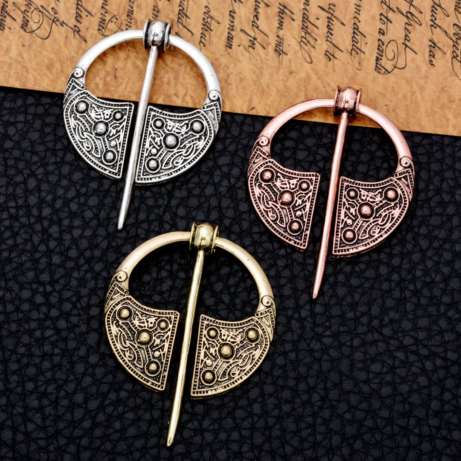 Vintage Wikinger Mit Metallschnalle Pin