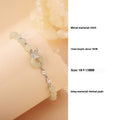 Pulsera de mariposa de jade en plata de ley