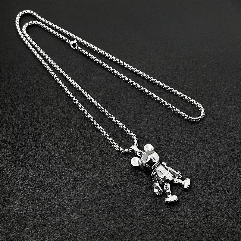 Collar ARM de oso móvil, moderno, Hip Hop, para hombre