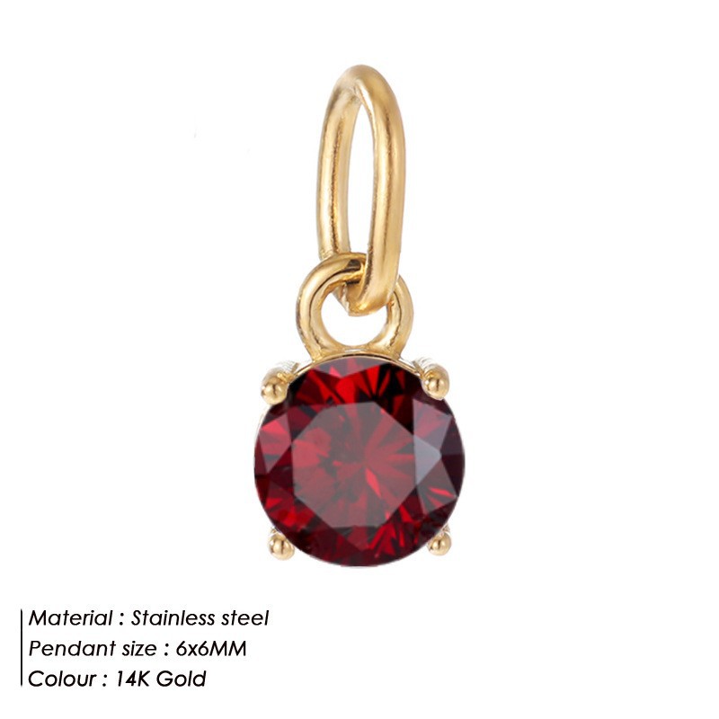 Ornament All-match Neue Edelstahl Runde Accessoires Diamant Damenanhänger