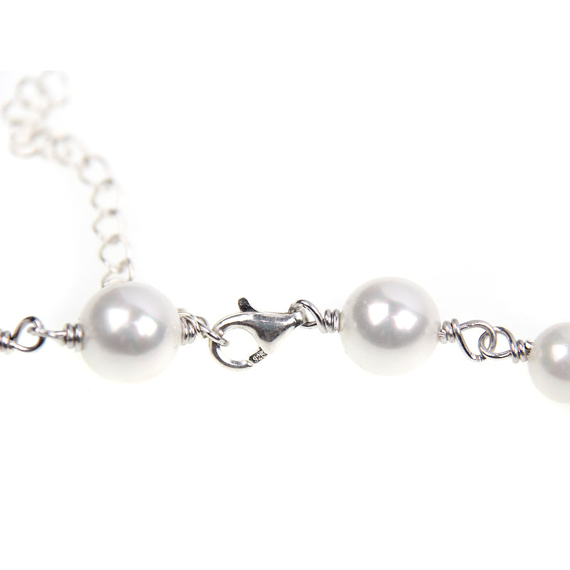 Collar de perlas con cuentas de concha natural