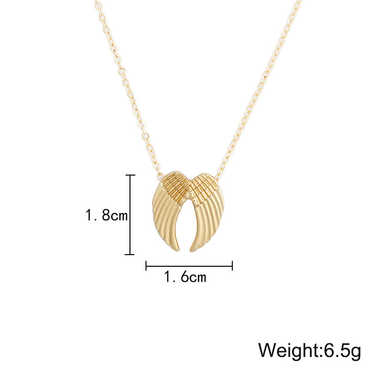 Heavenly Angel Wings Necklace Fashion Gold Silver Wing Pendant Clavicle Chain Necklaces For Women