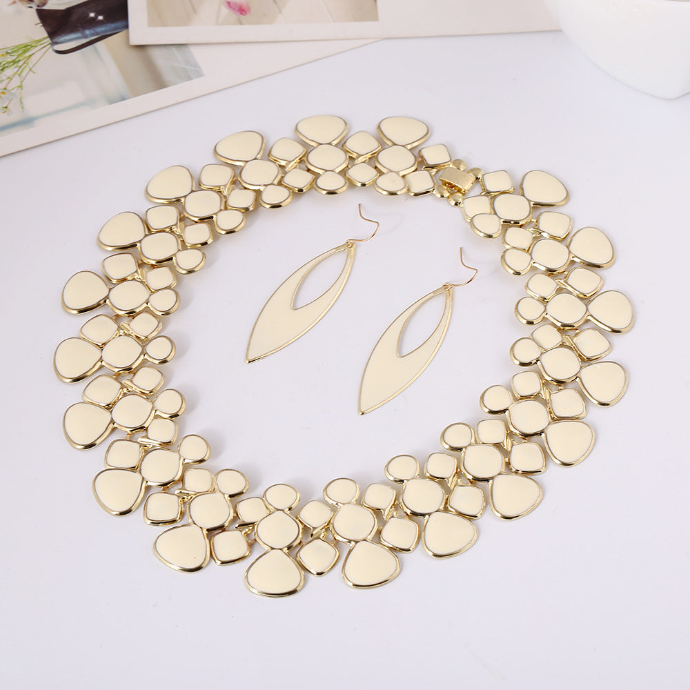 MANILAI Fashion Damen Kragen Choker Halsketten Neu Emaille Tropfen Glasur Chunky Legierung Bib Statement Halsketten Maxi Schmuck CE3026