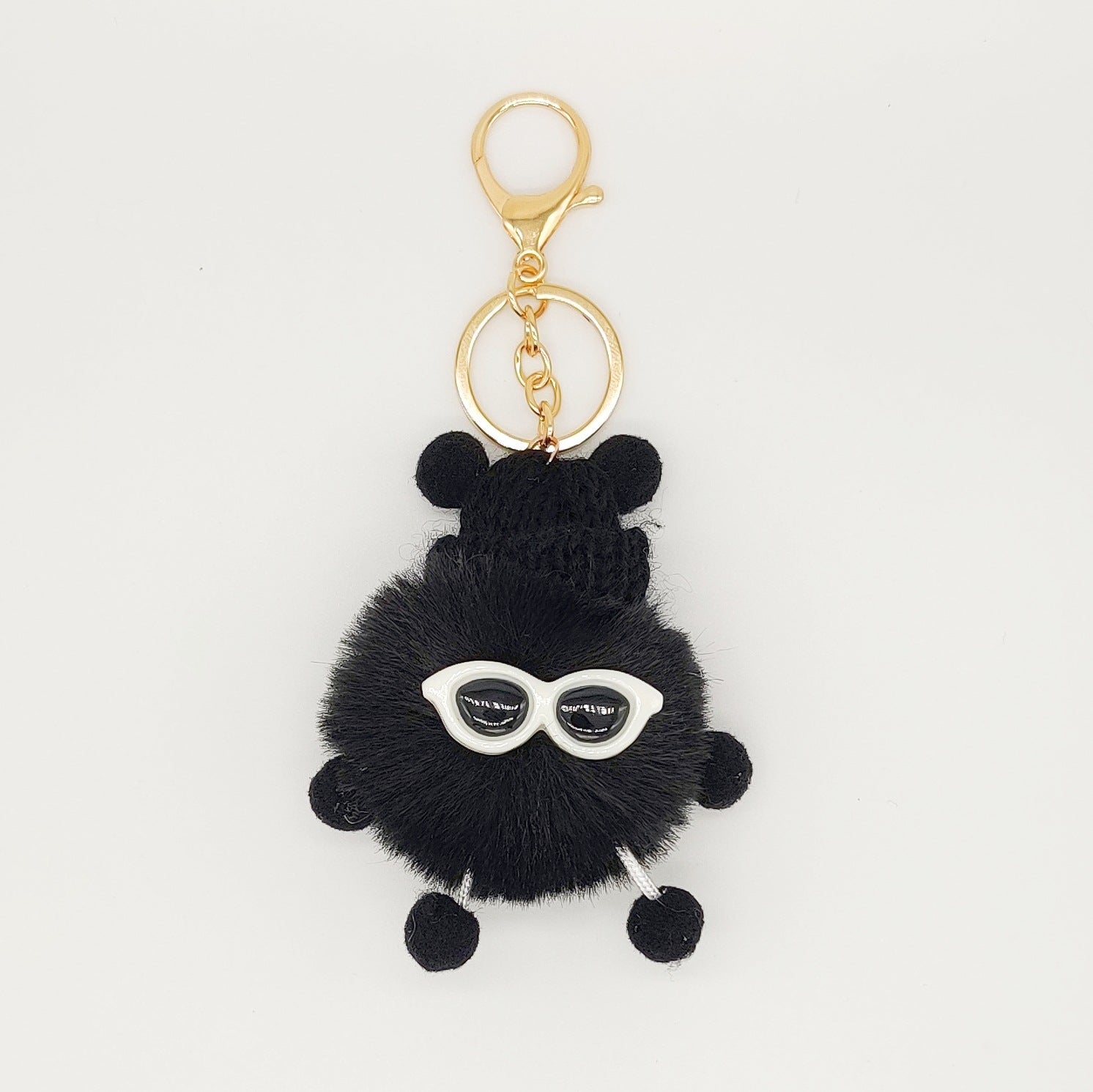 Llavero de peluche adorable "Elf" con forma de briquetas pequeñas de piel de conejo Rex