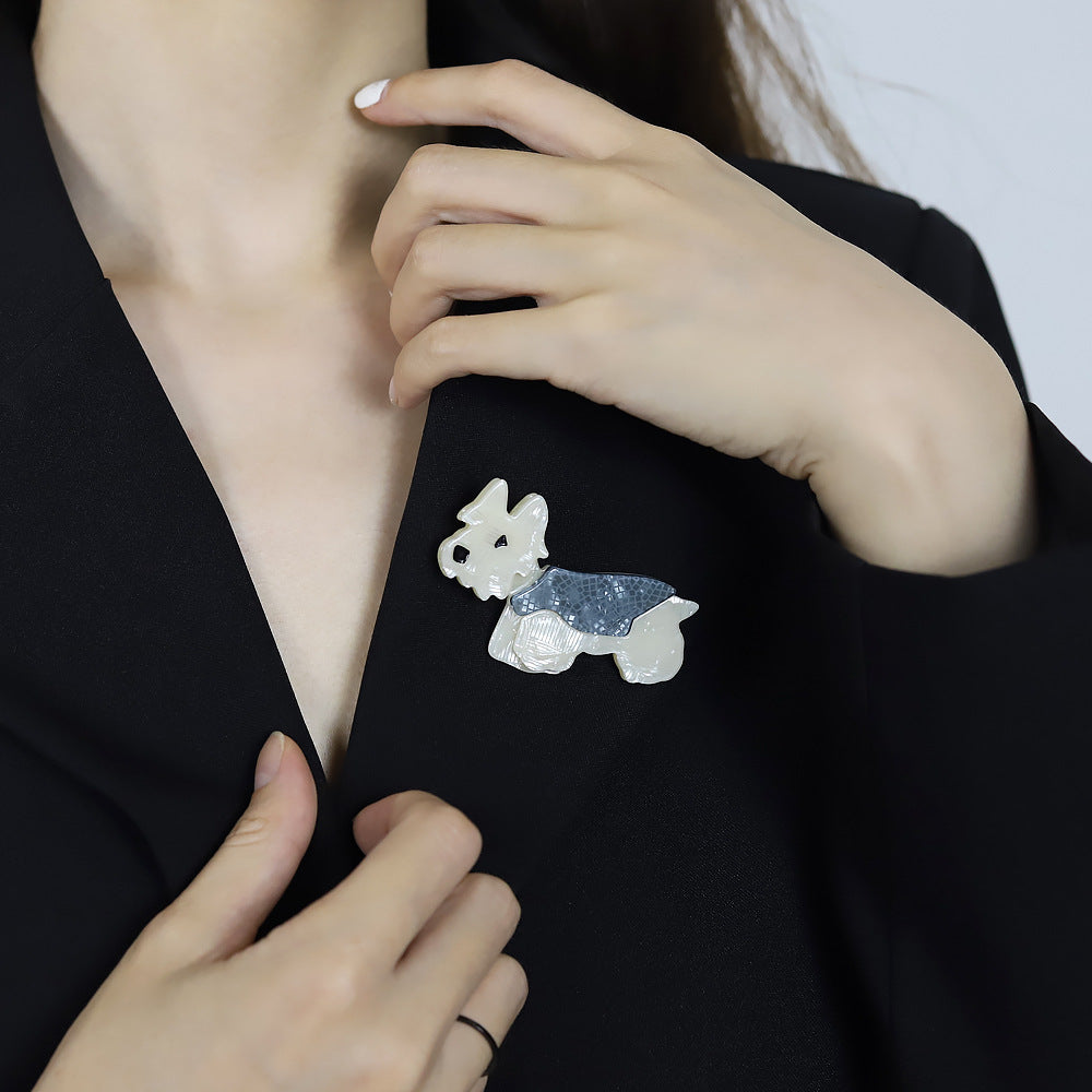 Acrylic Animal Brooch Dog Cartoon