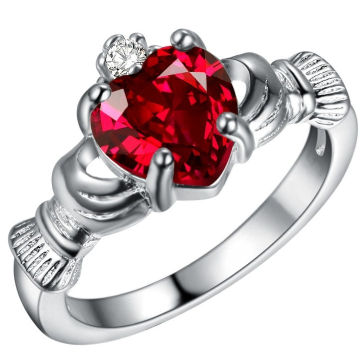 Platin 925 Sterling Silber Schmuck Neuer Schmuck Ring Wunsch Best Buy Europa und Amerika Herzform Schmuck