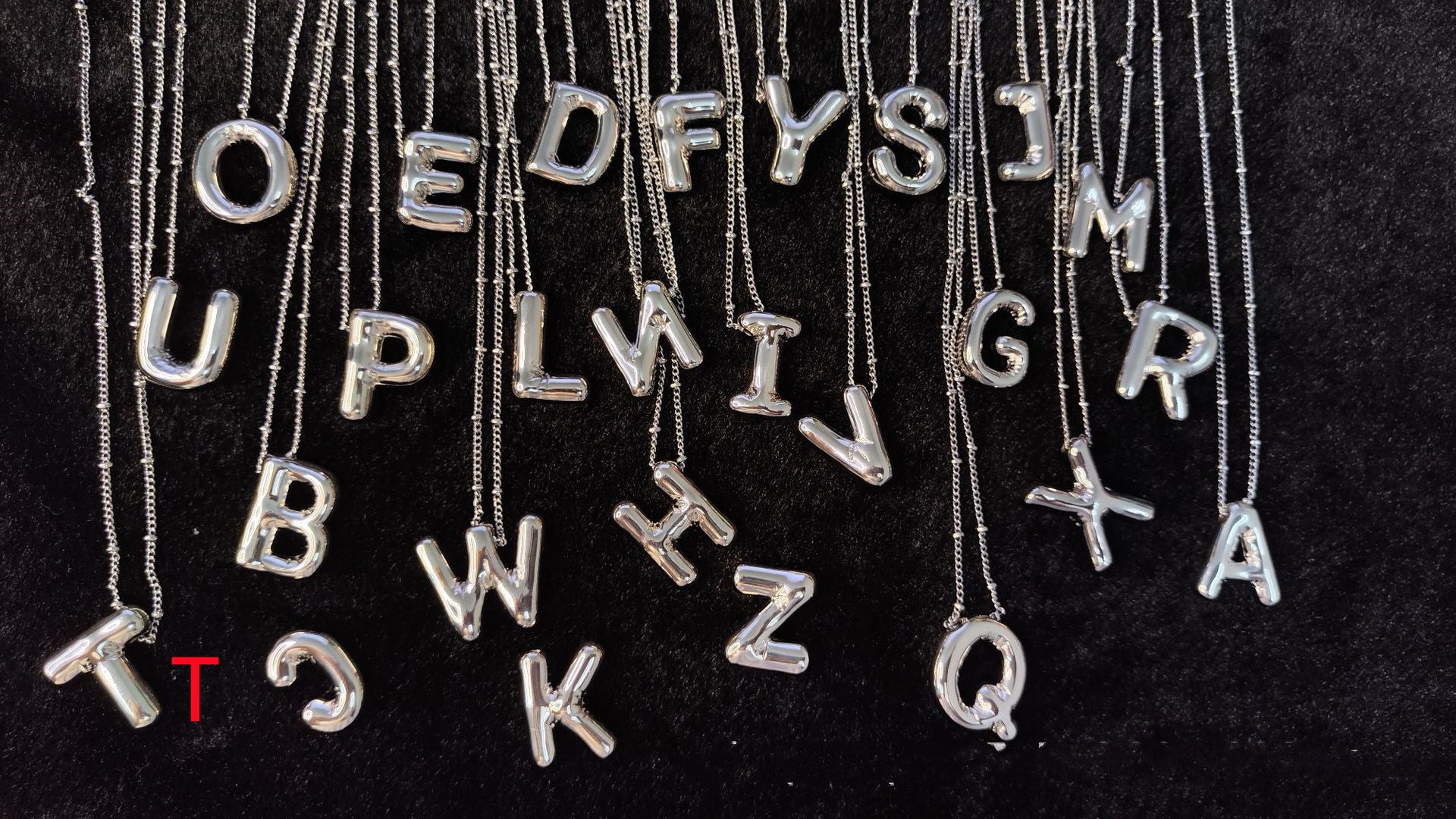 Glossy Letters Copper Pendant Necklace