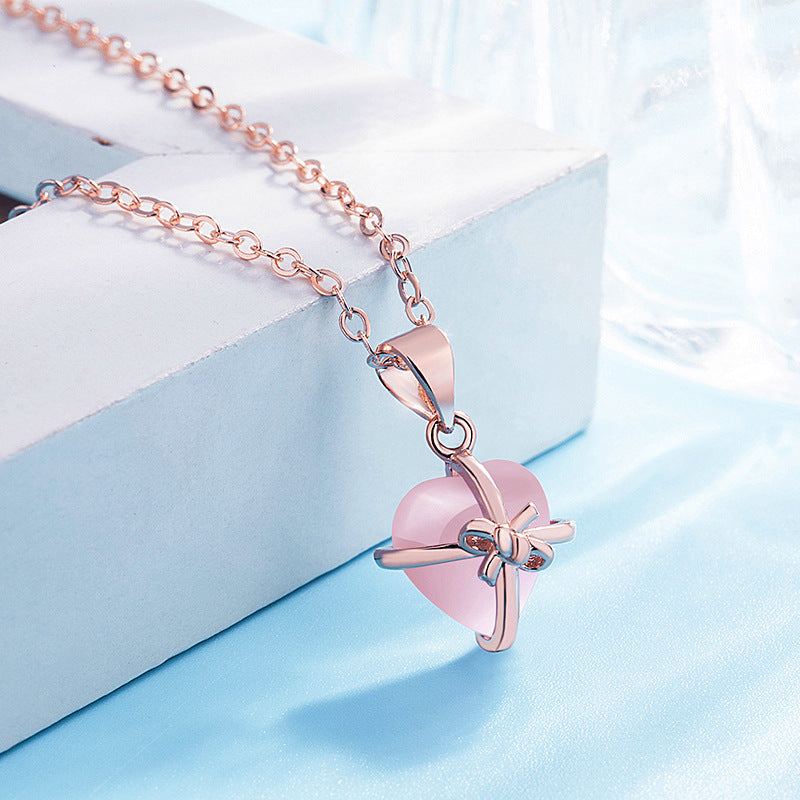 Anhänger aus Natur-Edelstein, Rosen-Anhänger