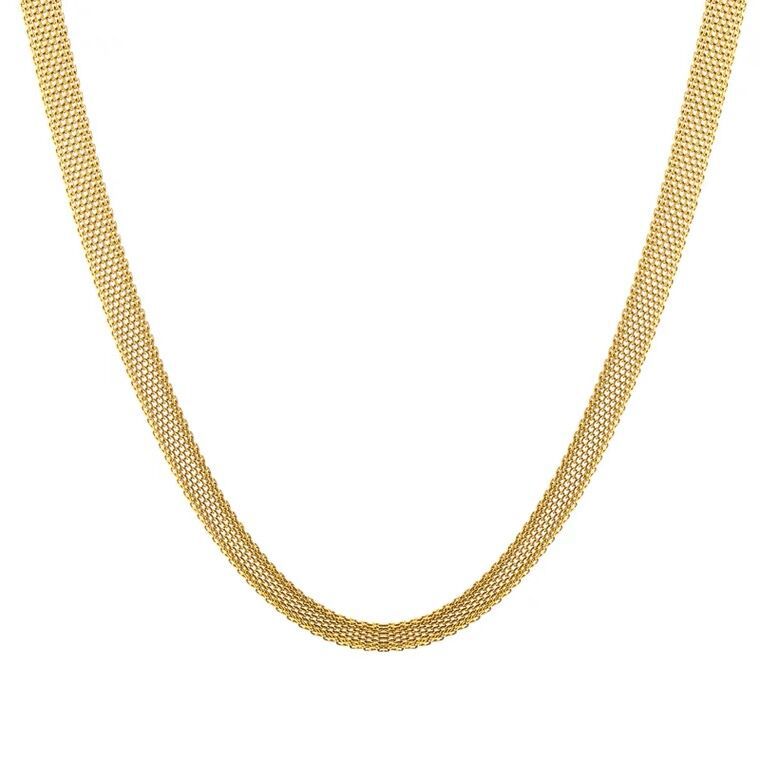 Breiter Choker Französisch Europa Und Die Vereinigten Staaten Retro Kalter Wind Kette Halskette Halskette Weiblich Netz Rot Mode Mesh Gürtel Schlüsselbeinkette