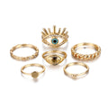 RingeEuropäischer und amerikanischer Retro-Ring "New Eye Love", 6-teiliges Set