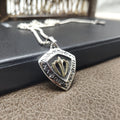 Halskette Herren- und Damenmode cooler koreanischer Stil Sterling Silber 925 Dreizack-Anhänger