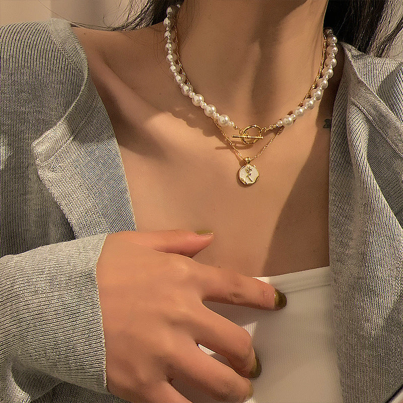 French Retro Pendant Necklace For Women