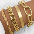 Modisches Hip-Hop-Kubanisches Armband-Set